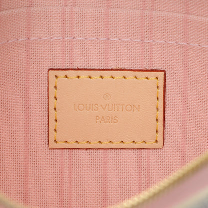 Louis Vuitton Damier Azur Neverfull MM GM Pochette Rose Ballerine 5 of 7