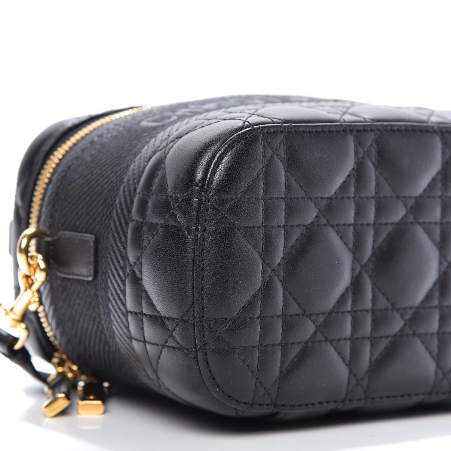 Christian Dior Lambskin Cannage Small Diortravel Vanity Case Black 6 of 8
