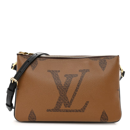 Louis Vuitton Reverse Monogram Giant Double Zip Pochette 1 of 10