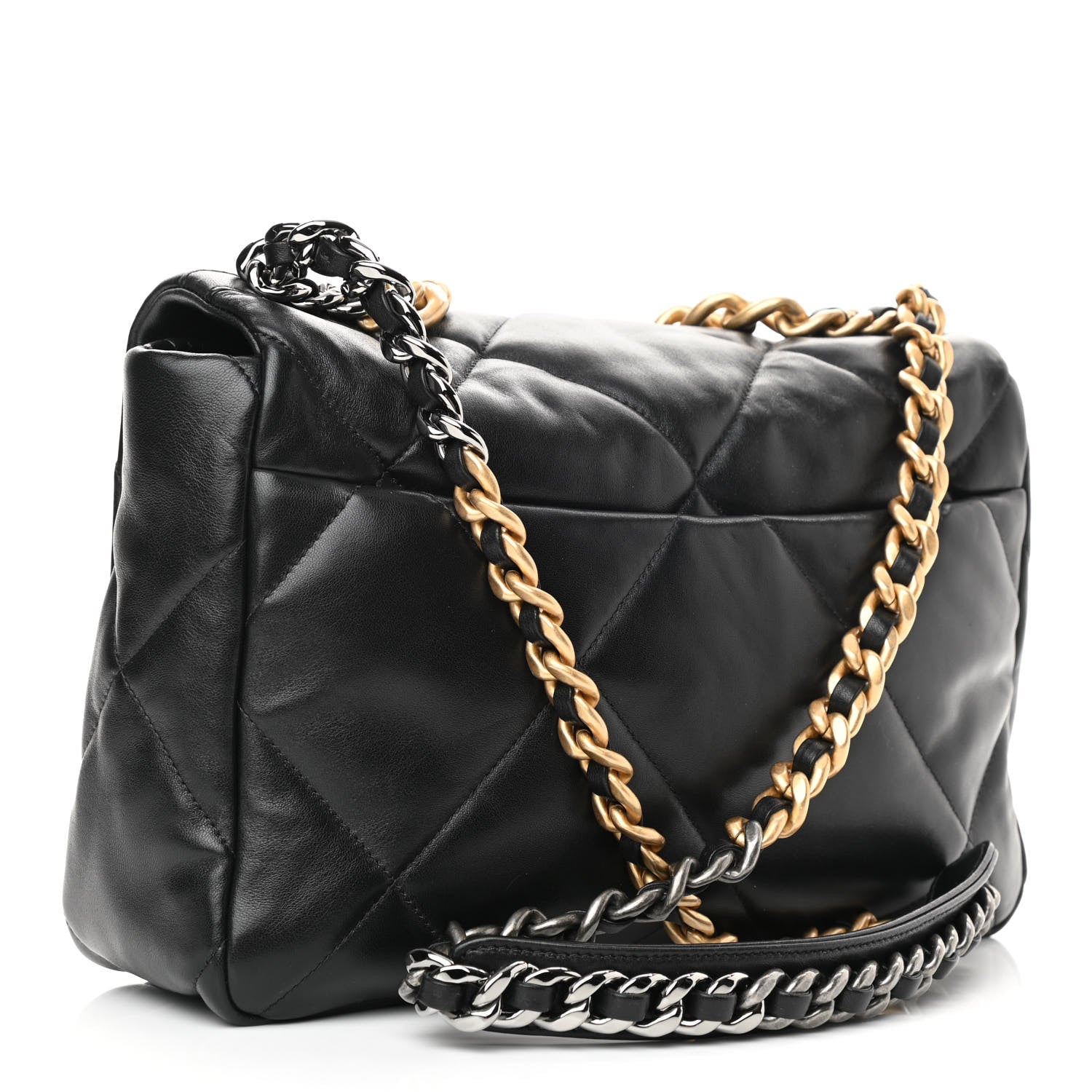 Chanel Lambskin Quilted Large Chanel 19 Flap Black 3 of 11