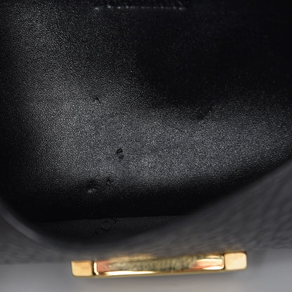 Burberry Signature Grain Small Madison Chain Clutch Black 6 of 7
