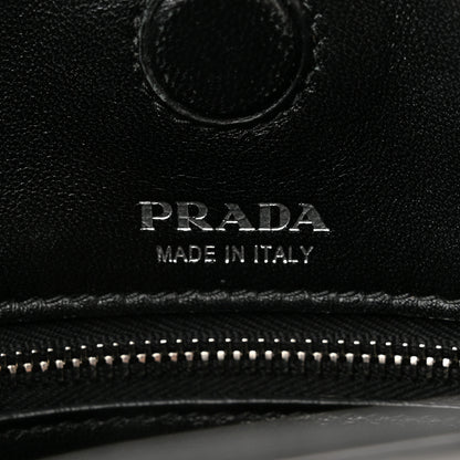 Prada City Calfskin Small Margit Bag White Black 6 of 16