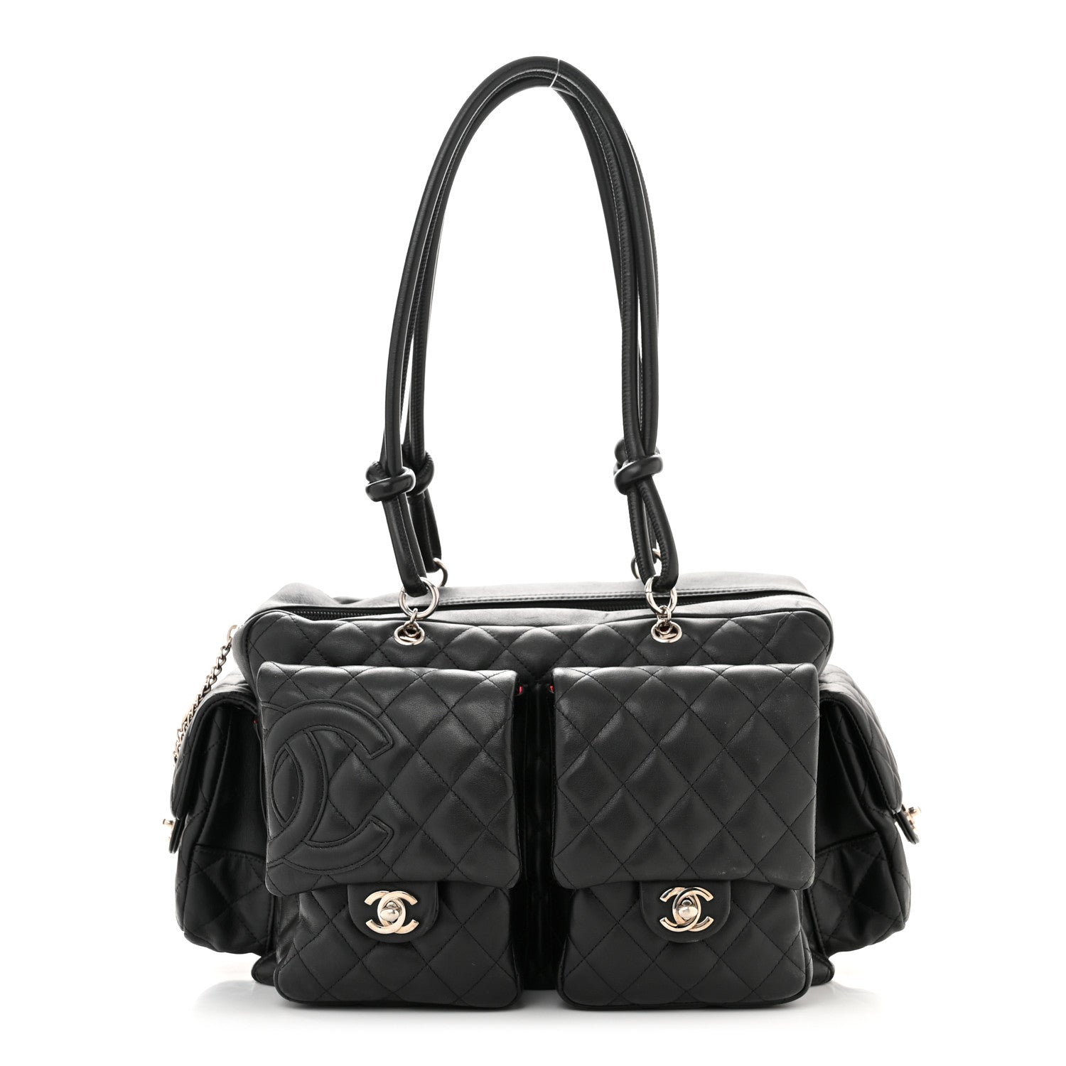 Chanel Calfskin Quilted Large Cambon Multipocket Reporter Black 1 of 14