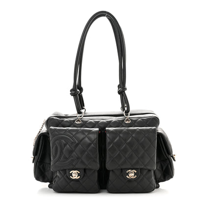 Chanel Calfskin Quilted Large Cambon Multipocket Reporter Black 1 of 14