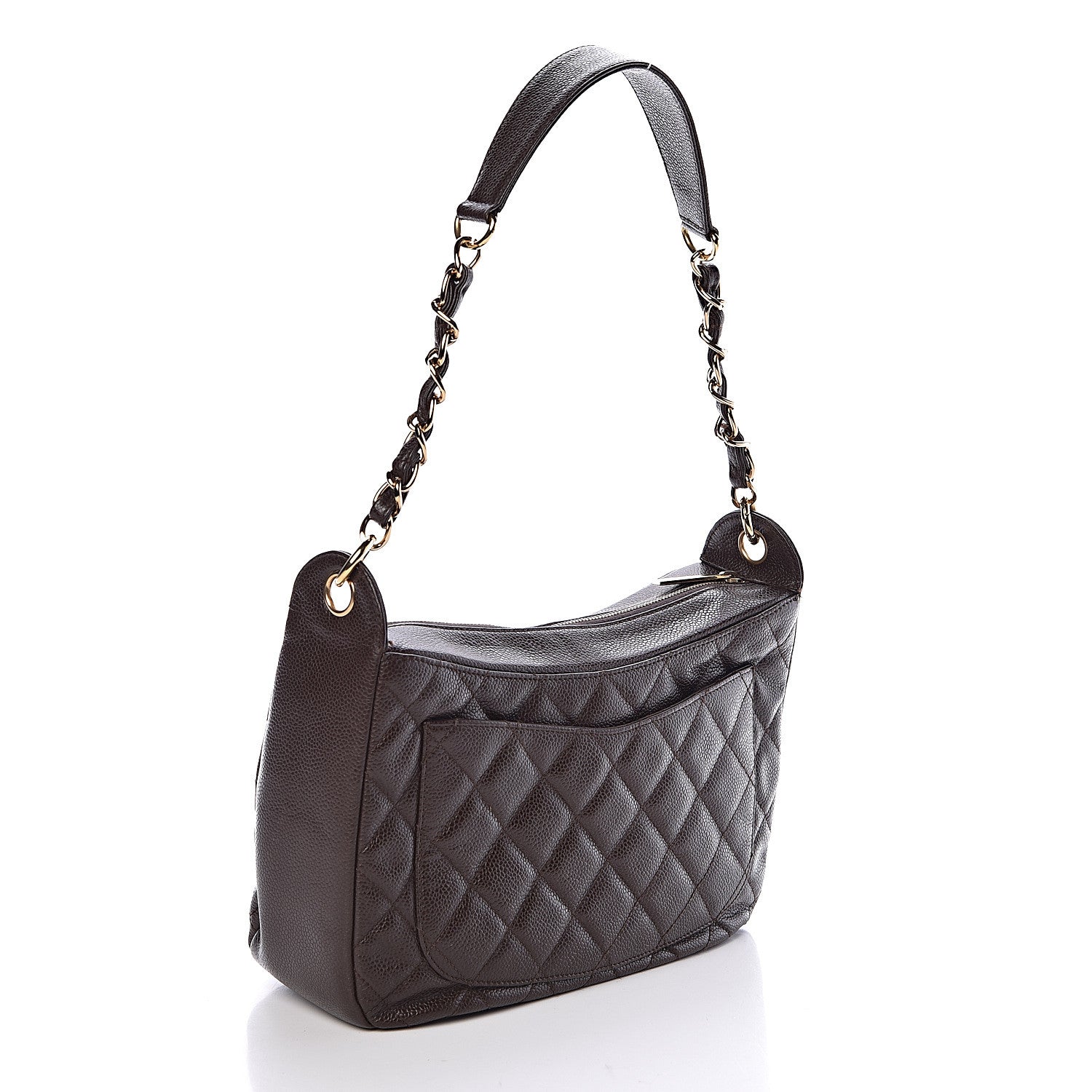 Chanel Caviar Quilted Timeless CC Shoulder Bag Brown 3 of 9
