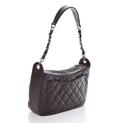 Chanel Caviar Quilted Timeless CC Shoulder Bag Brown 3 of 9