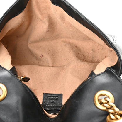 Gucci Calfskin Matelasse Small GG Marmont Shoulder Bag Black 5 of 10