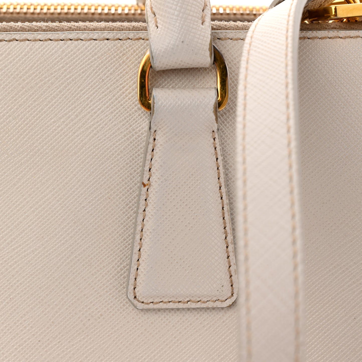 Saffiano Lux Large Galleria Double Zip Tote Talco