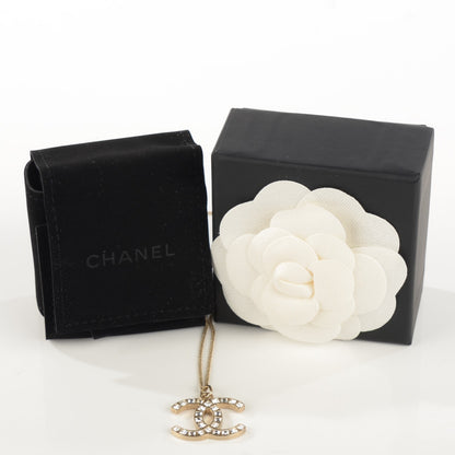 Chanel Crystal Baguette CC Necklace Light Gold 5 of 6