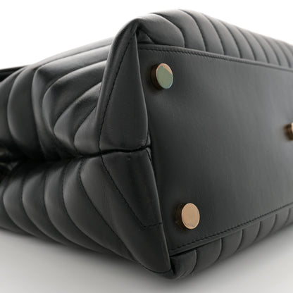 Saint Laurent Calfskin Y Quilted Monogram Large Loulou Chain Satchel Black 9 of 14