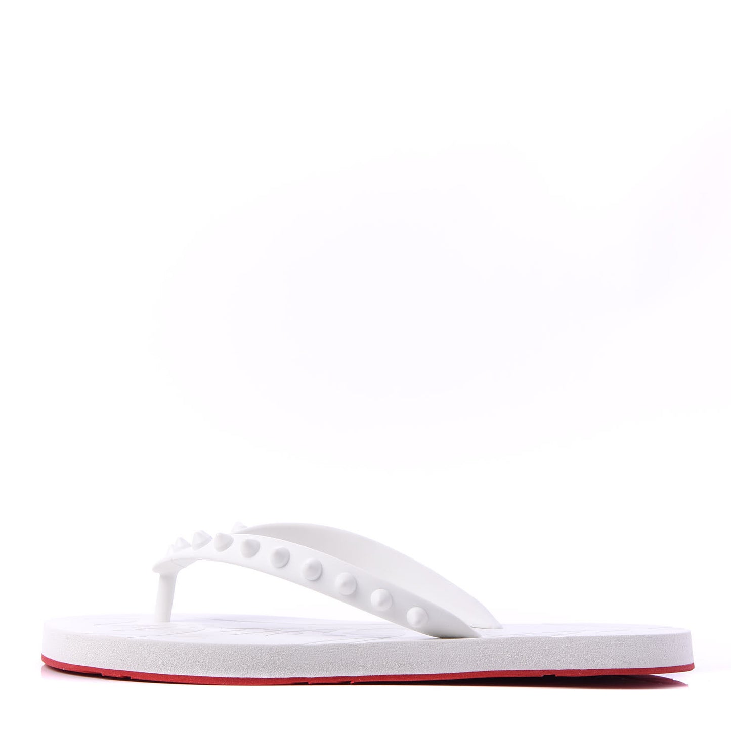 Rubber Spike Loubi Donna Flip Flop 36 White