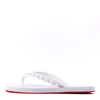 Christian Louboutin Rubber Spike Loubi Donna Flip Flop 36 White 1 of 7