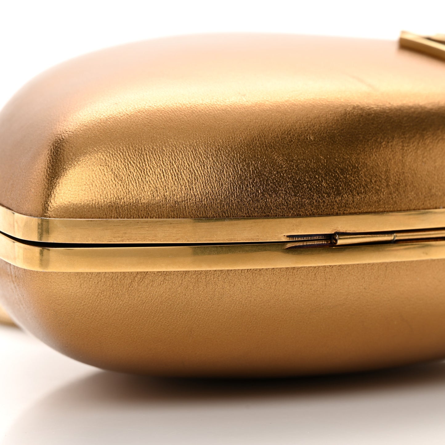Smooth Calfskin Heart Monogram Love Box Crossbody Gold