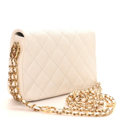 Chanel Caviar Quilted Mini CC You Flap White 2 of 10