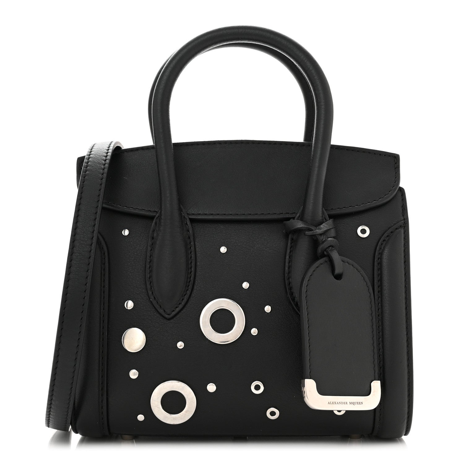 Alexander McQueen Calfskin Studded Mini Heroine 21 Black 1 of 9