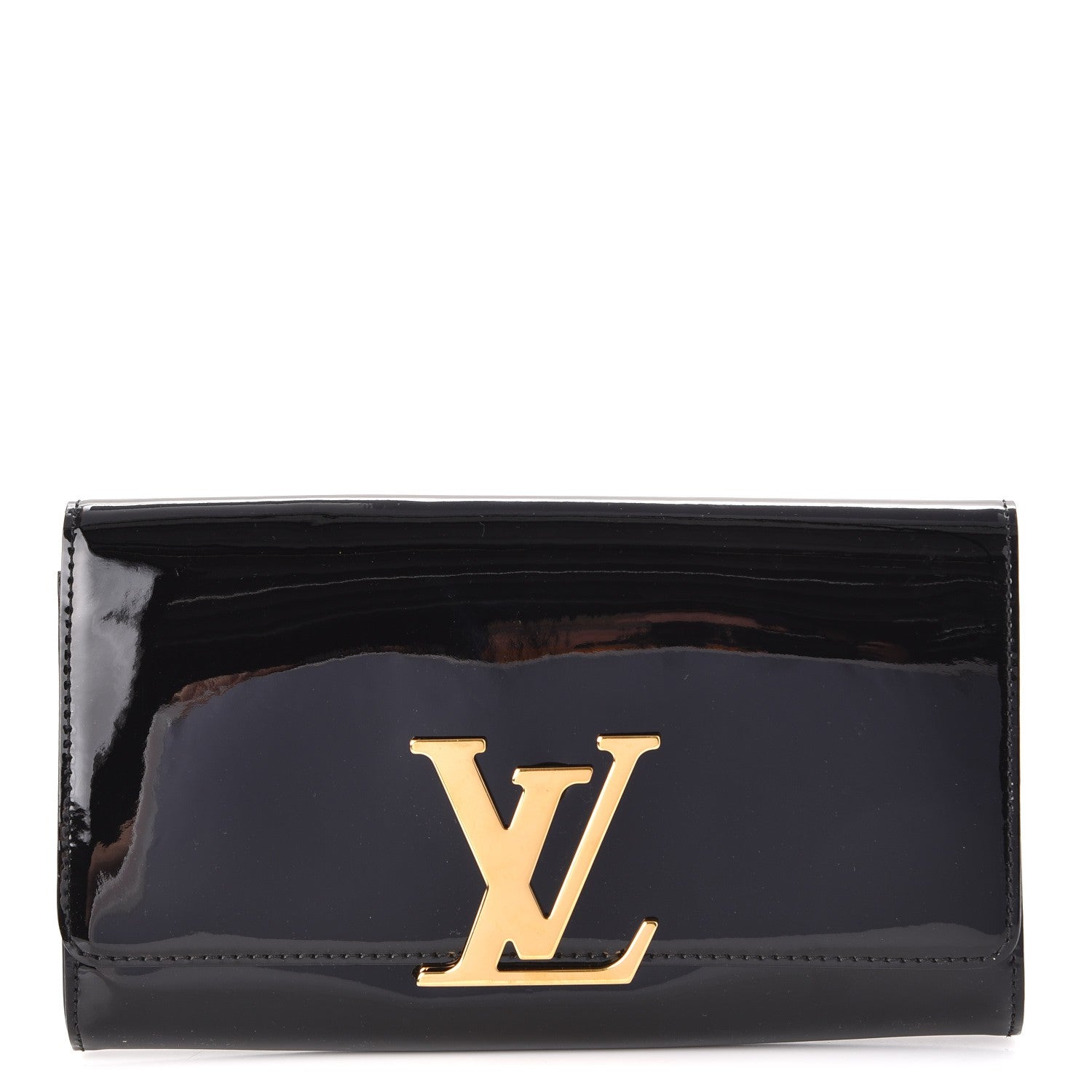 Louis Vuitton Patent Louise Clutch Black 1 of 9