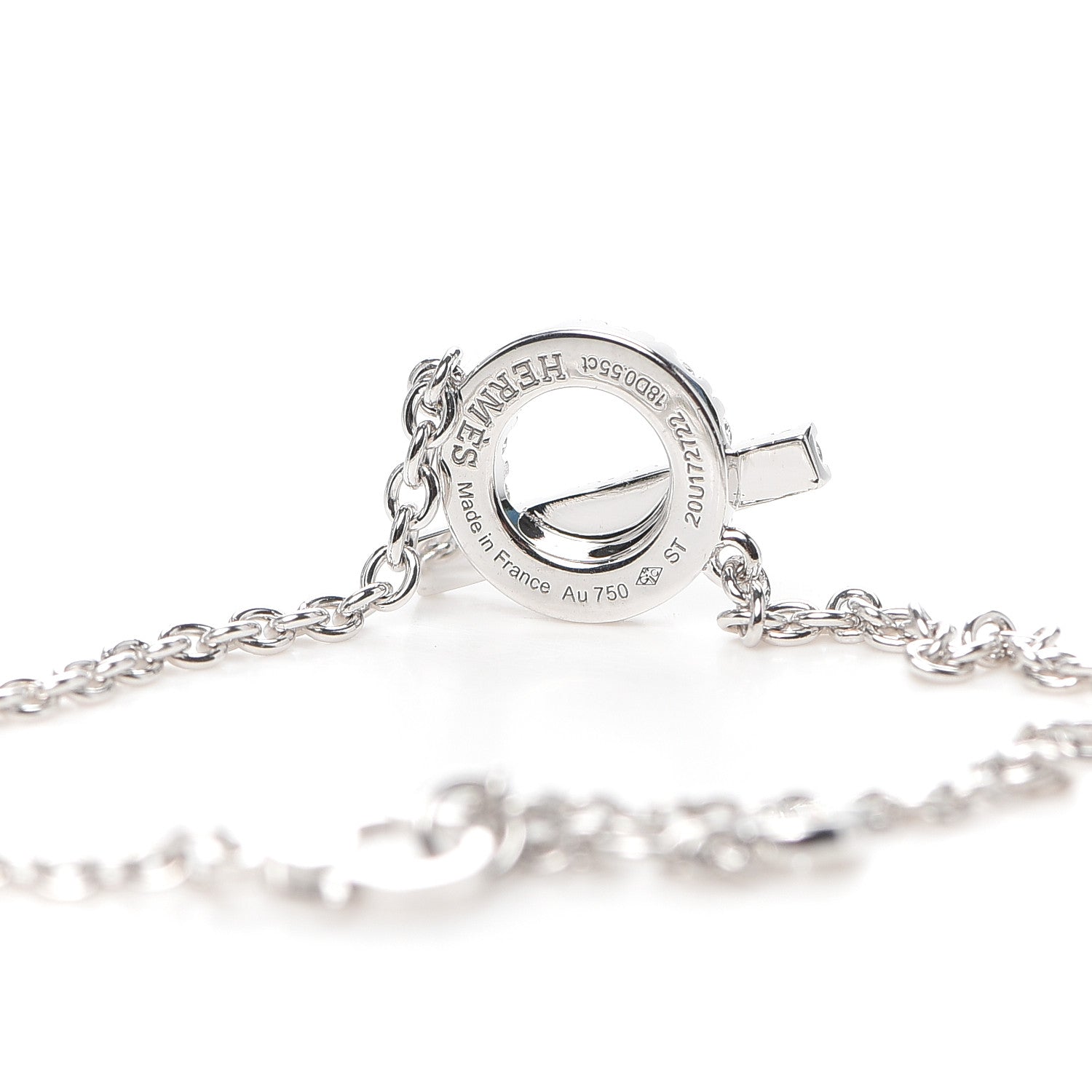 Hermes 18K White Gold Diamond Finesse Bracelet ST 5 of 6