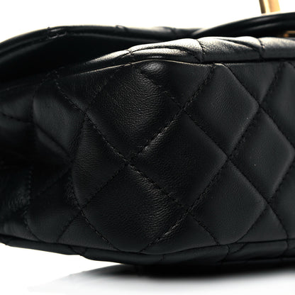 Chanel Lambskin Quilted Mini Rectangular Pearl Crush Flap Black 9 of 10