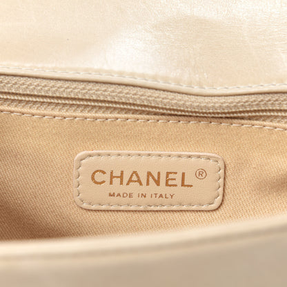 Chanel Glazed Calfskin Quilted Large Boy Flap Beige 9 of 12