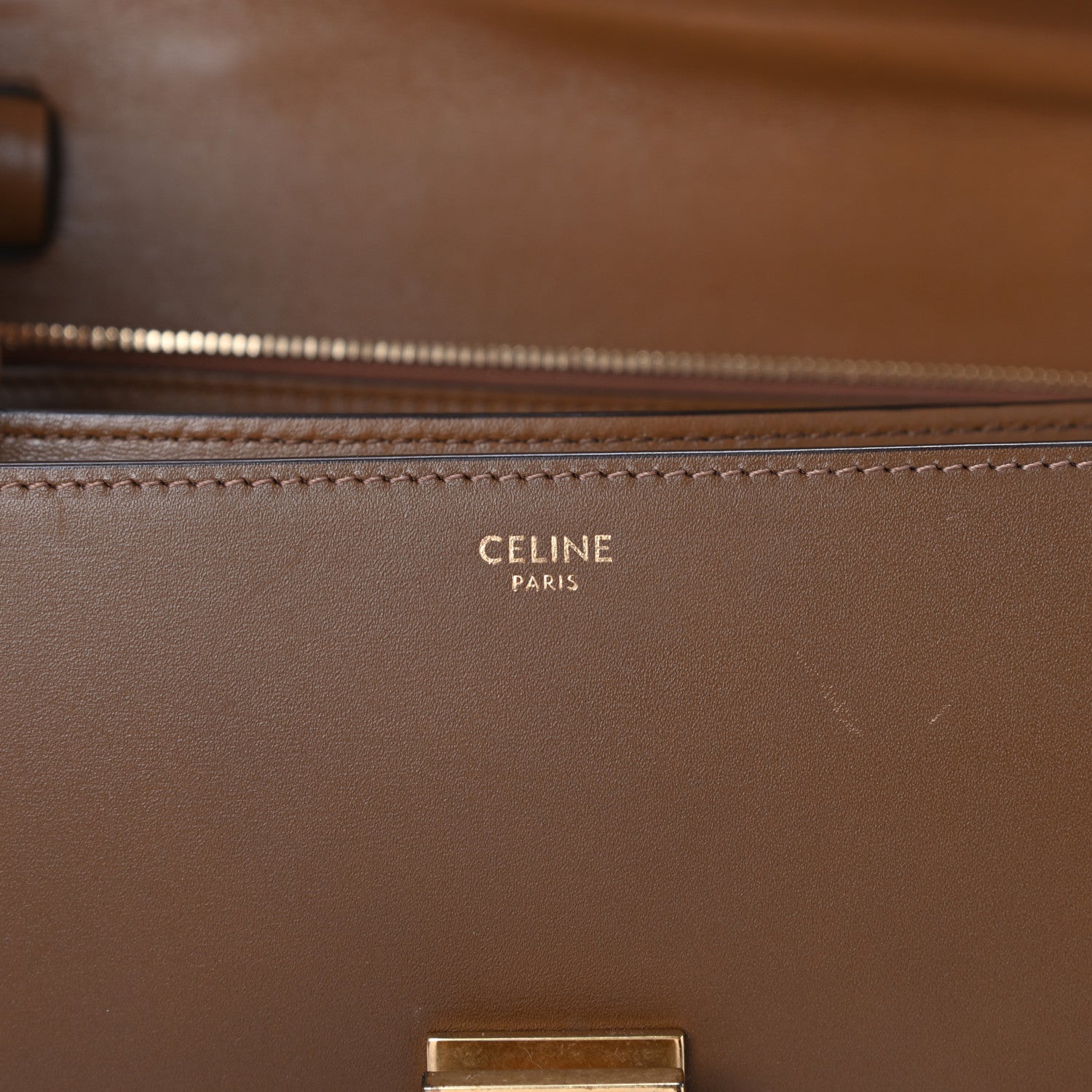 Celine Box Calfskin Medium Classic Box Flap Bag Camel 7 of 12