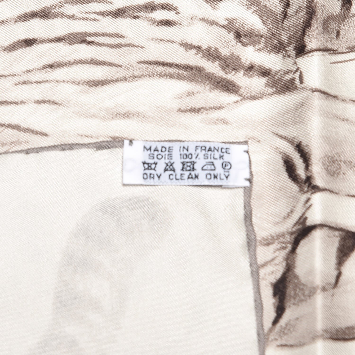 Hermes Silk Dans L' Atelier De Robert Scarf 90 Cendre Gris Sepia 4 of 4