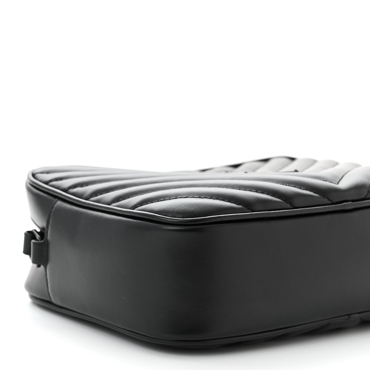 Saint Laurent Calfskin Matelasse Monogram Monochrome Lou Camera Bag Black 9 of 11