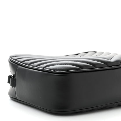 Saint Laurent Calfskin Matelasse Monogram Monochrome Lou Camera Bag Black 9 of 11