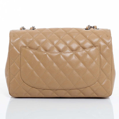 Chanel Caviar Jumbo Single Flap Dark Beige 3 of 9