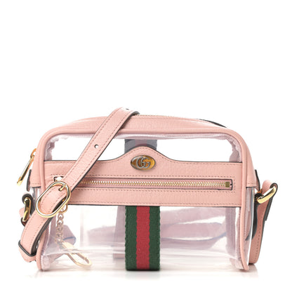 Gucci Vinyl Web Mini Ophidia Transparent Shoulder Bag Perfect Pink 1 of 8