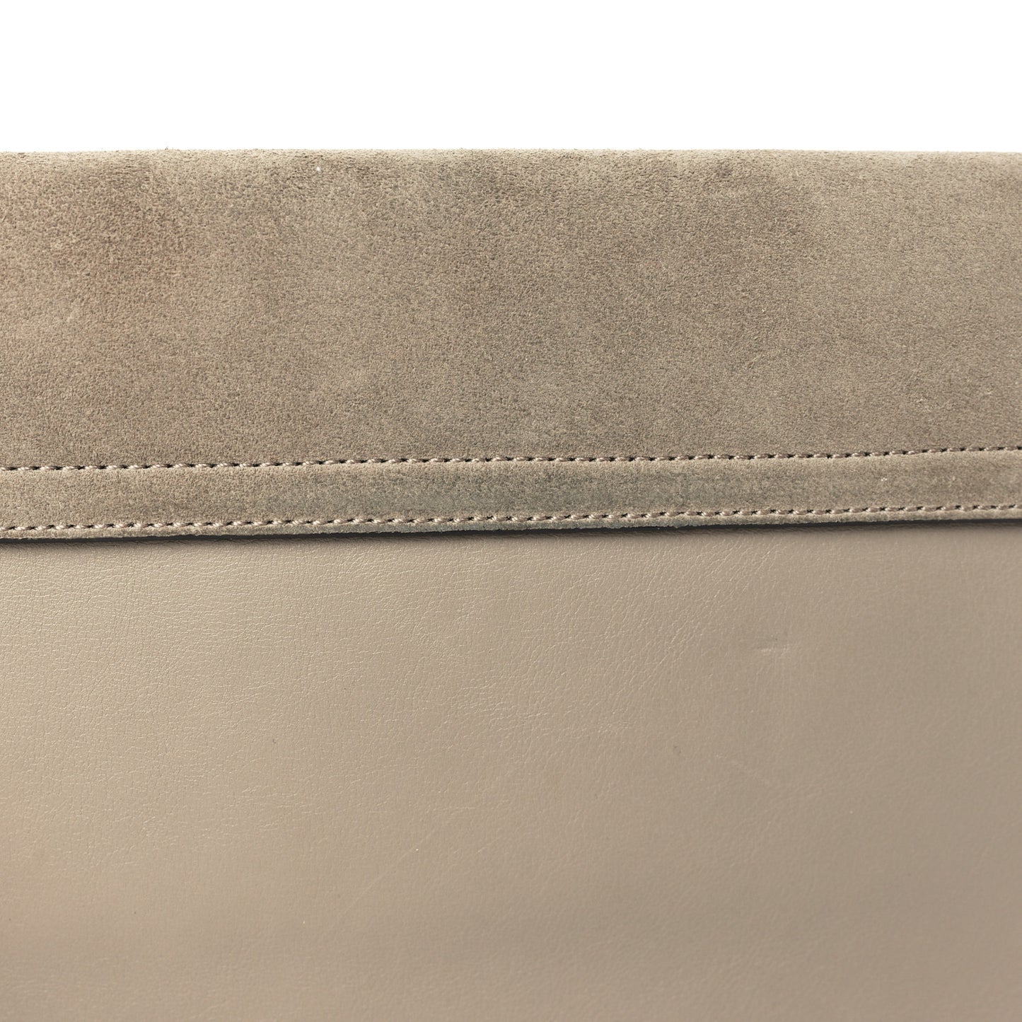Suede Calfskin Faye Clutch Motty Grey