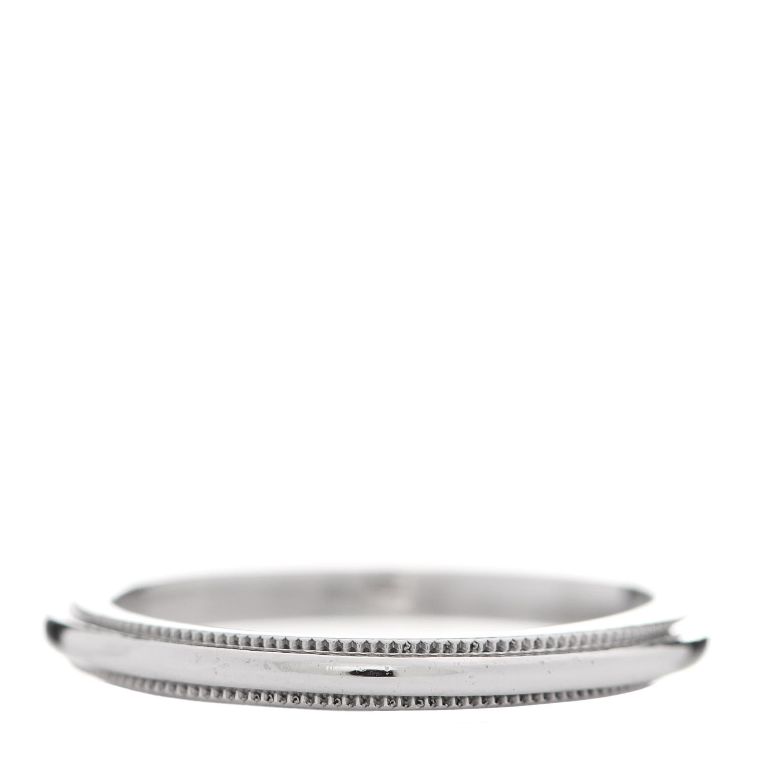 Tiffany Platinum 2mm Milgrain Wedding Band Ring 48 4.5 3 of 6