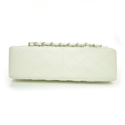 Chanel Lambskin Quilted Jumbo Flap White 7 of 10