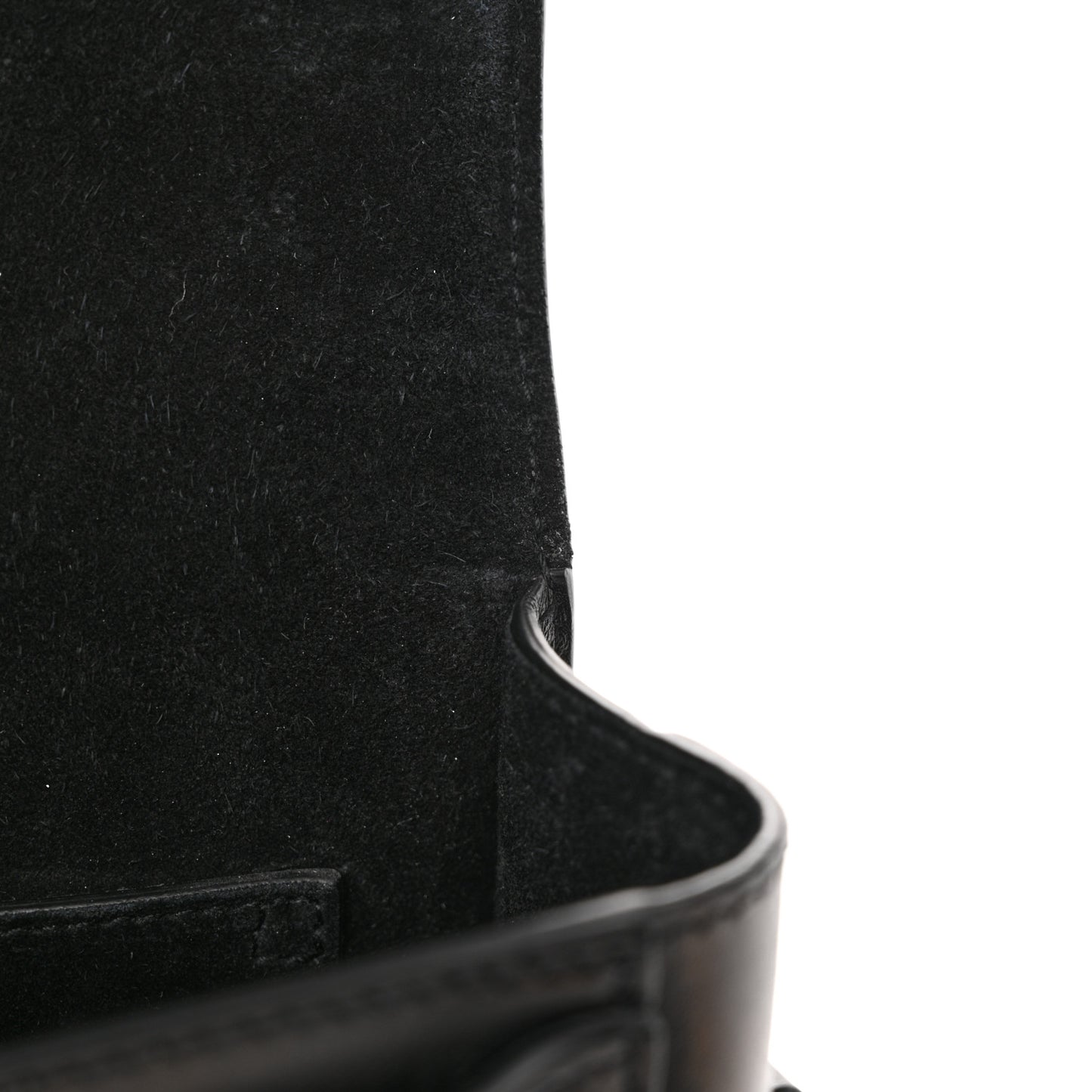Smooth Calfskin Suede Betty Stud Stripe Flap Messenger Black