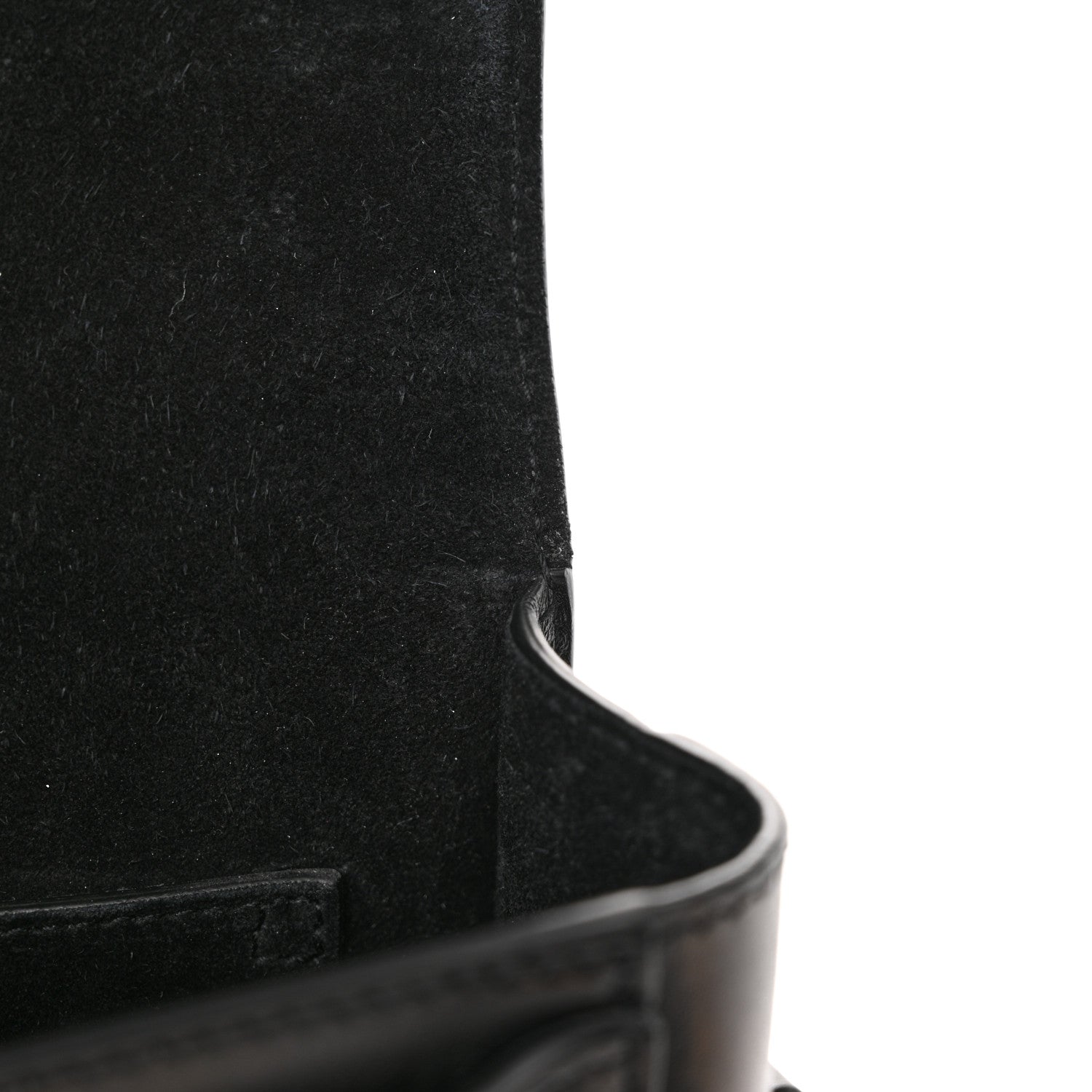 Saint Laurent Smooth Calfskin Suede Betty Stud Stripe Flap Messenger Black 11 of 14