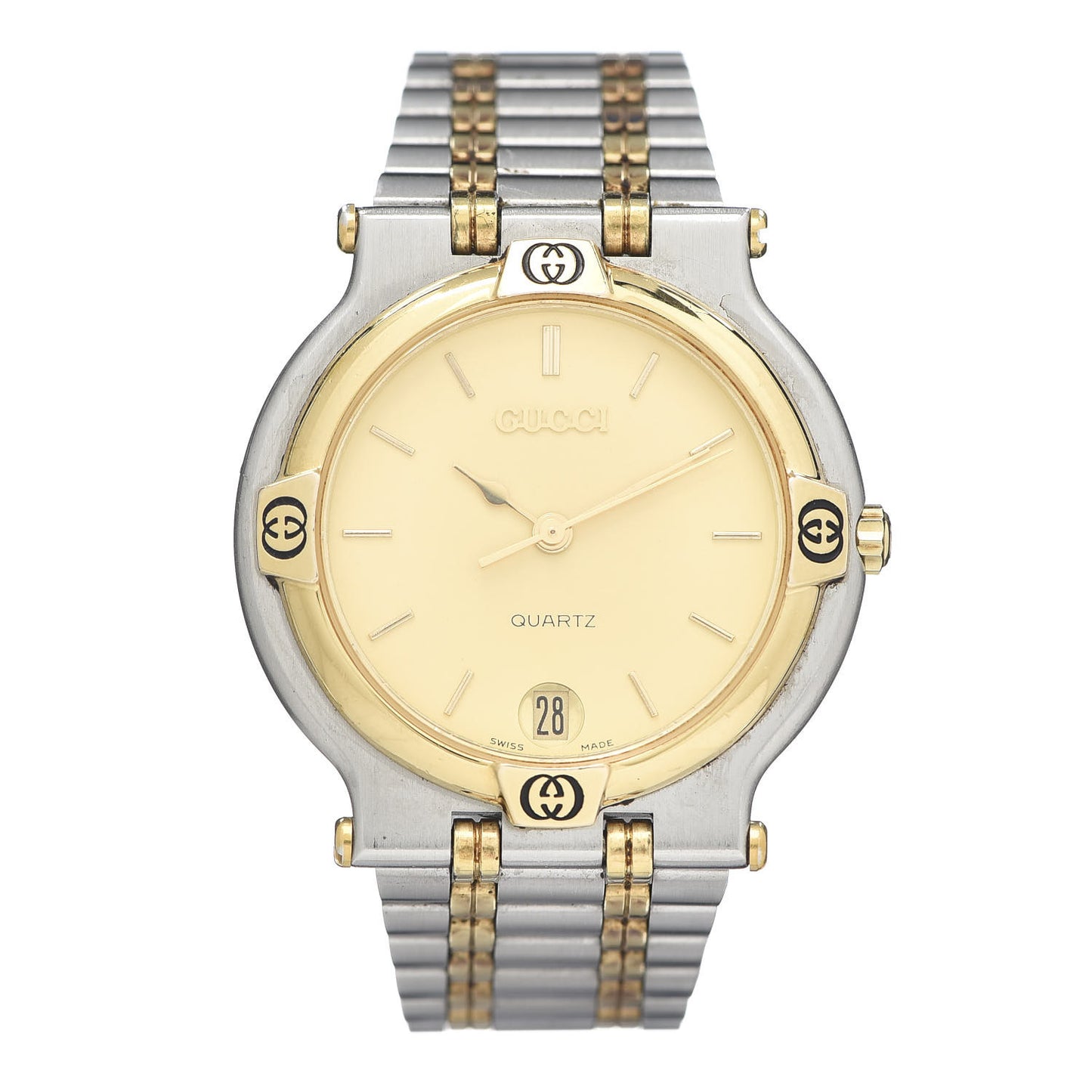 Stainless Steel 32mm 9000M Quartz Watch Gold