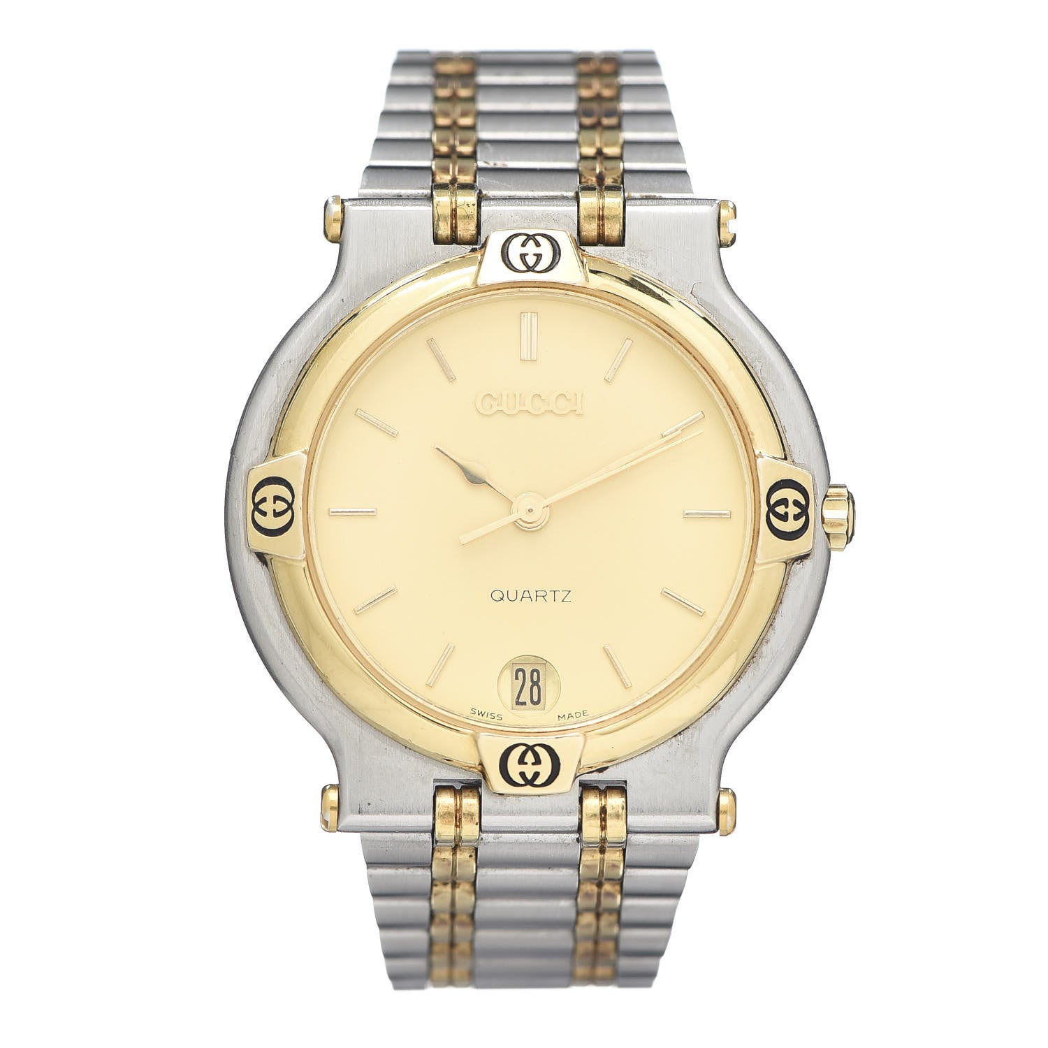Gucci Stainless Steel 32mm 9000M Quartz Watch Gold 1 of 7
