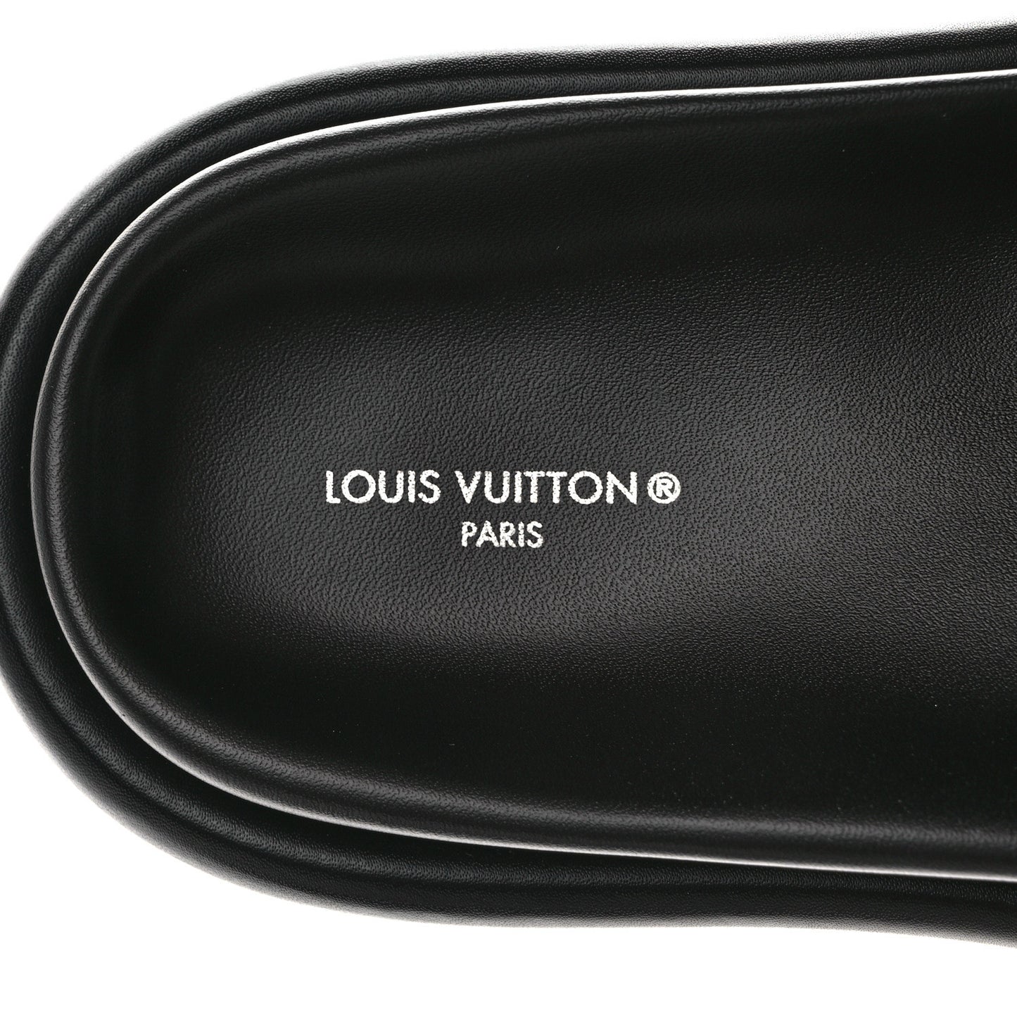 Technical Fabric Embossed Monogram Pool Pillow Comfort Mules 39 Black