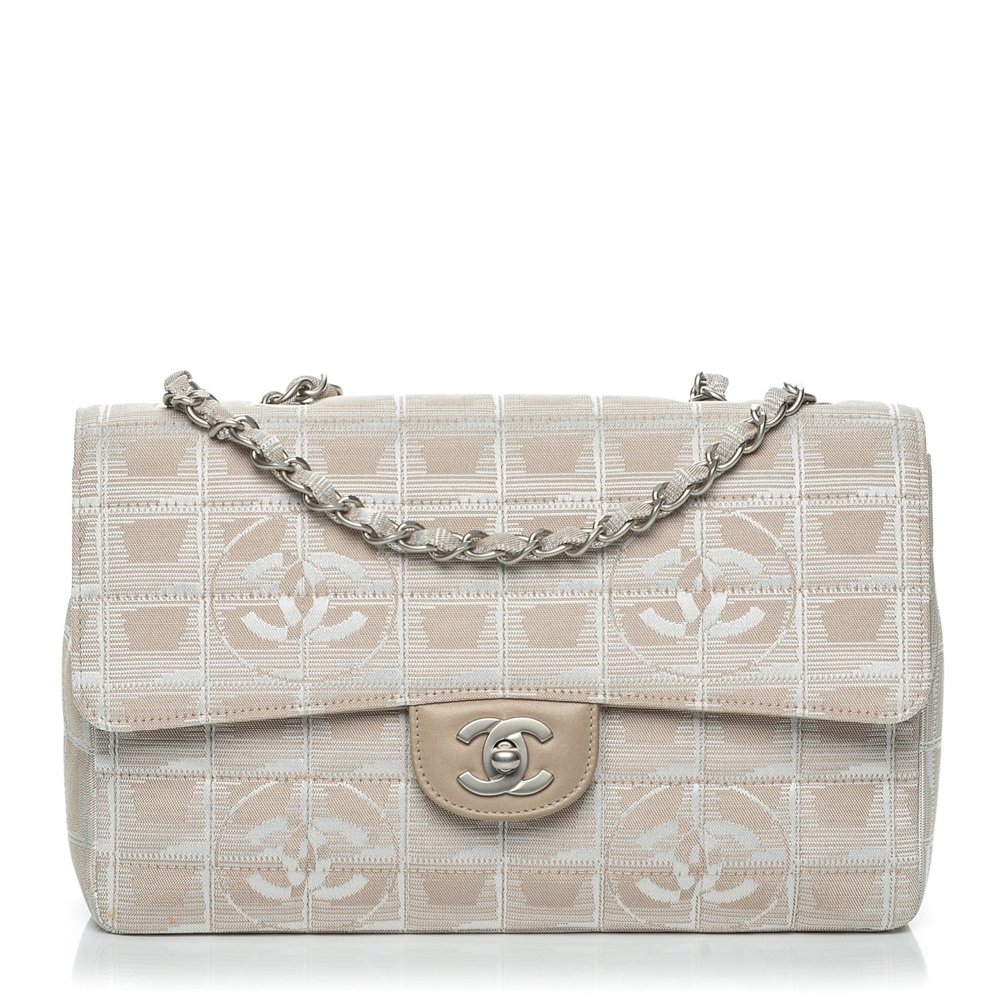 Nylon Medium Travel Flap Light Beige