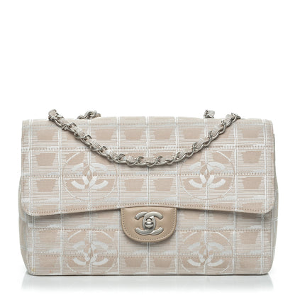 Chanel Nylon Medium Travel Flap Light Beige 1 of 7