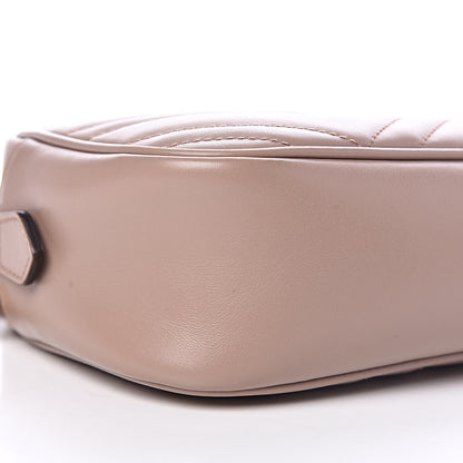 Gucci Calfskin Matelasse Small GG Marmont Chain Shoulder Bag Taupe 11 of 12