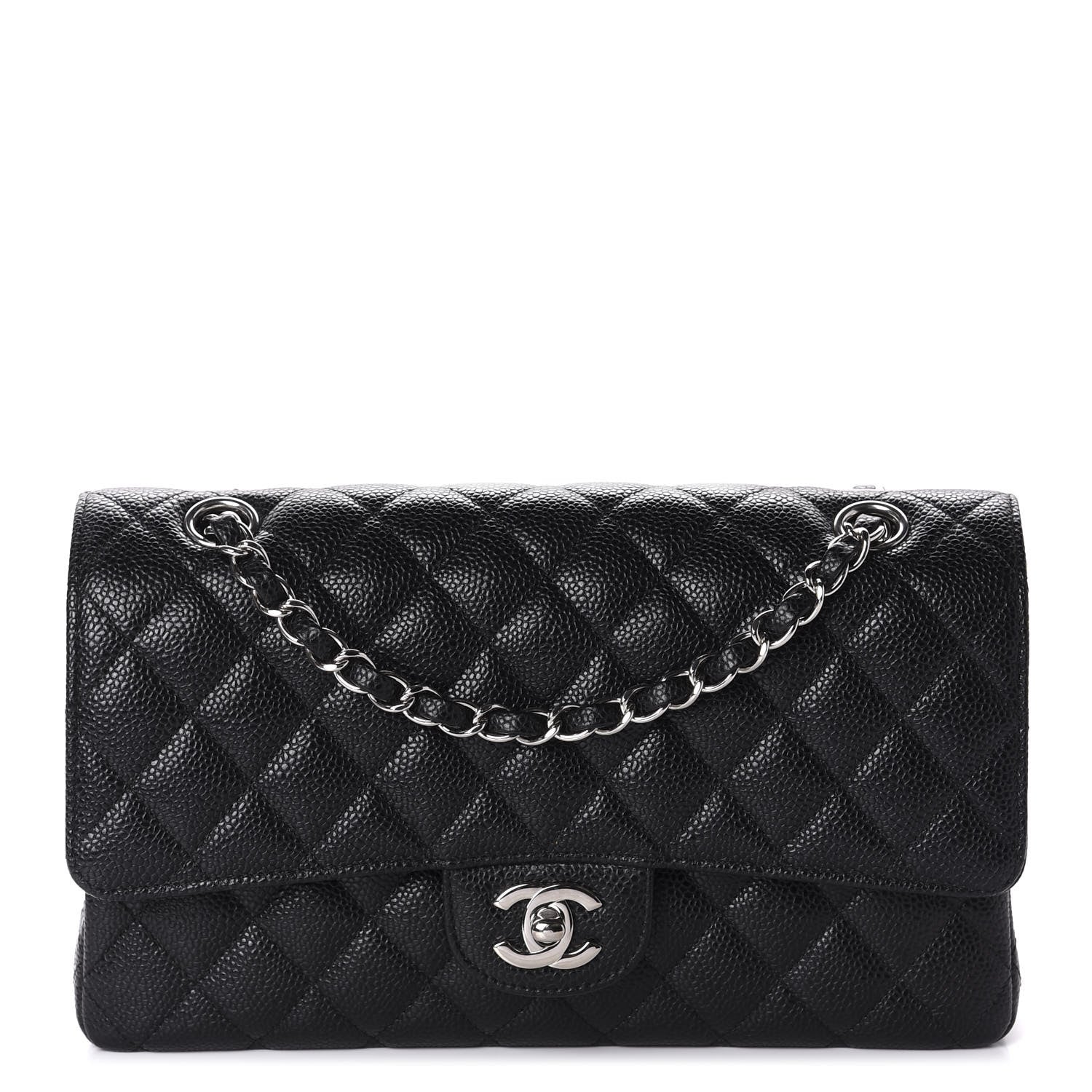 Chanel Caviar Quilted Medium Double Flap Black 1 of 10