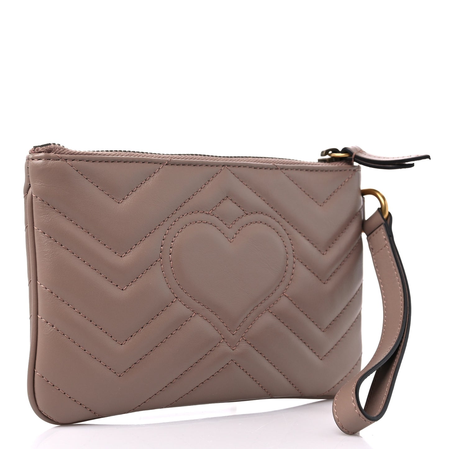 Calfskin Matelasse GG Marmont Wrist Wallet Porcelain Rose