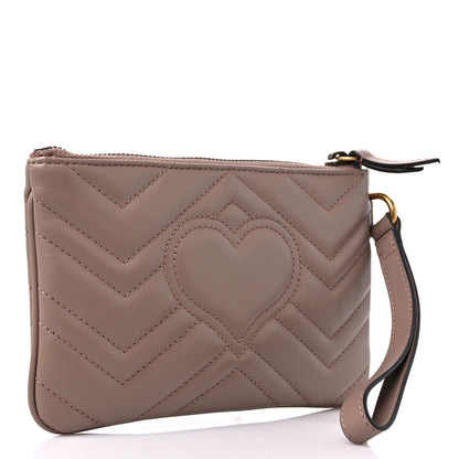 Gucci Calfskin Matelasse GG Marmont Wrist Wallet Porcelain Rose 3 of 10