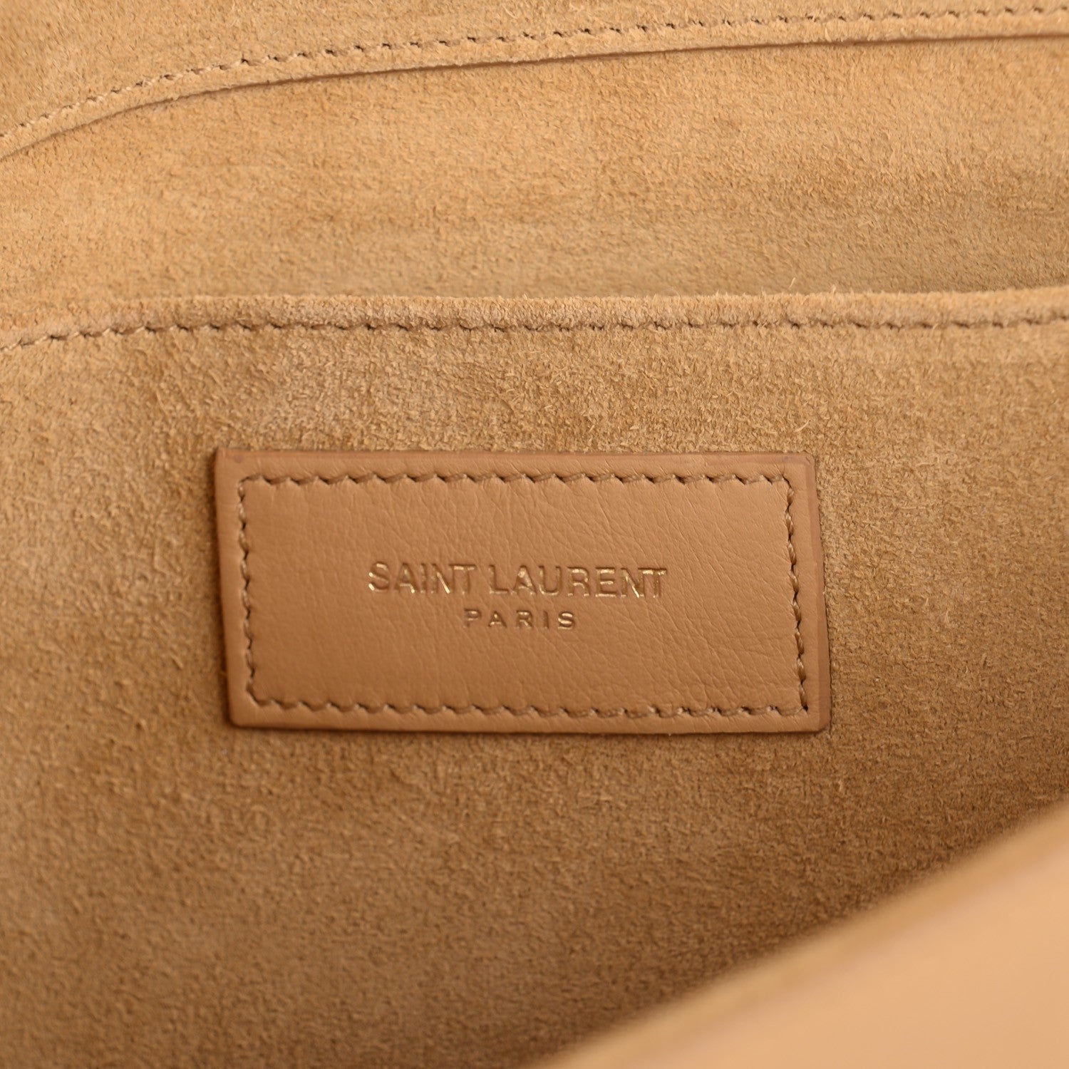 Saint Laurent Calfskin Y Ligne Clutch Natural 9 of 10