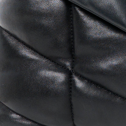 Saint Laurent Lambskin Quilted Medium Loulou Puffer Monogram Chain Satchel Dark Leaf 9 of 11