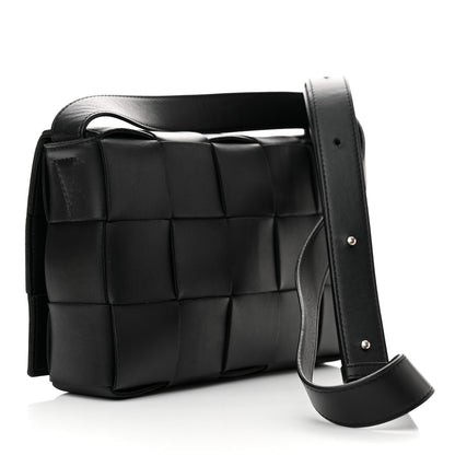 Bottega Veneta Lambskin Maxi Intrecciato Cassette Crossbody Bag Black 3 of 10