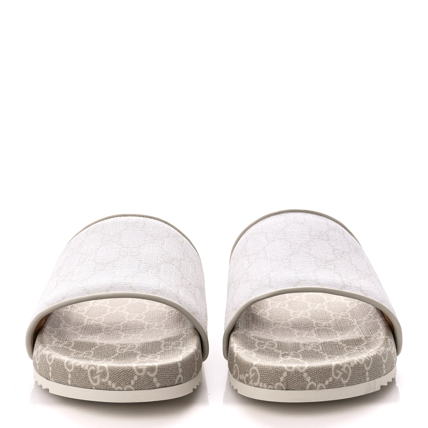 GG Supreme Monogram Demetra Mens Slide Sandals 11 White Mystic White