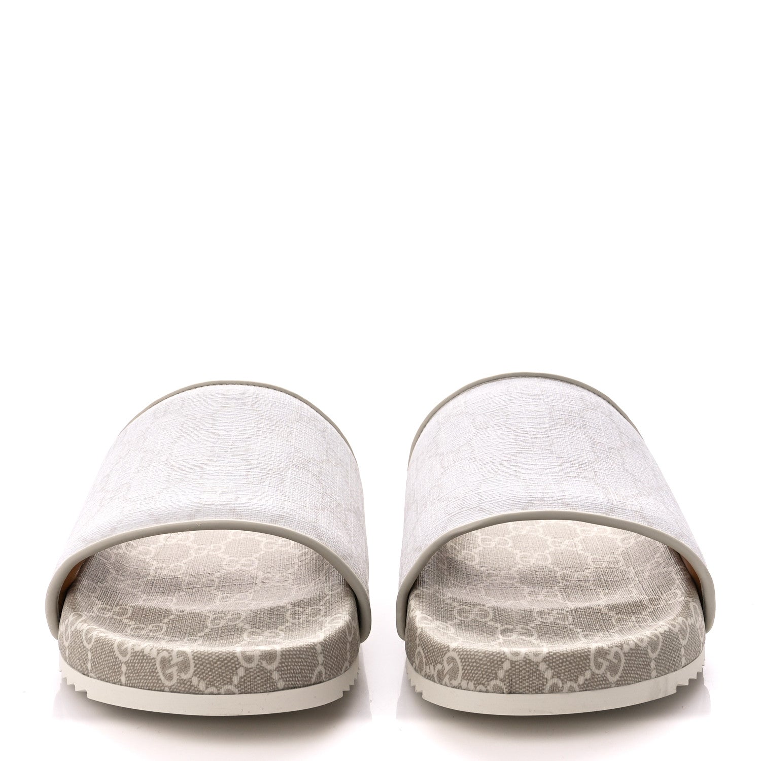 Gucci GG Supreme Monogram Demetra Mens Slide Sandals 11 White Mystic White 2 of 8