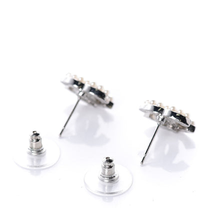 Chanel Pearl CC Earrings Silver 3 of 4