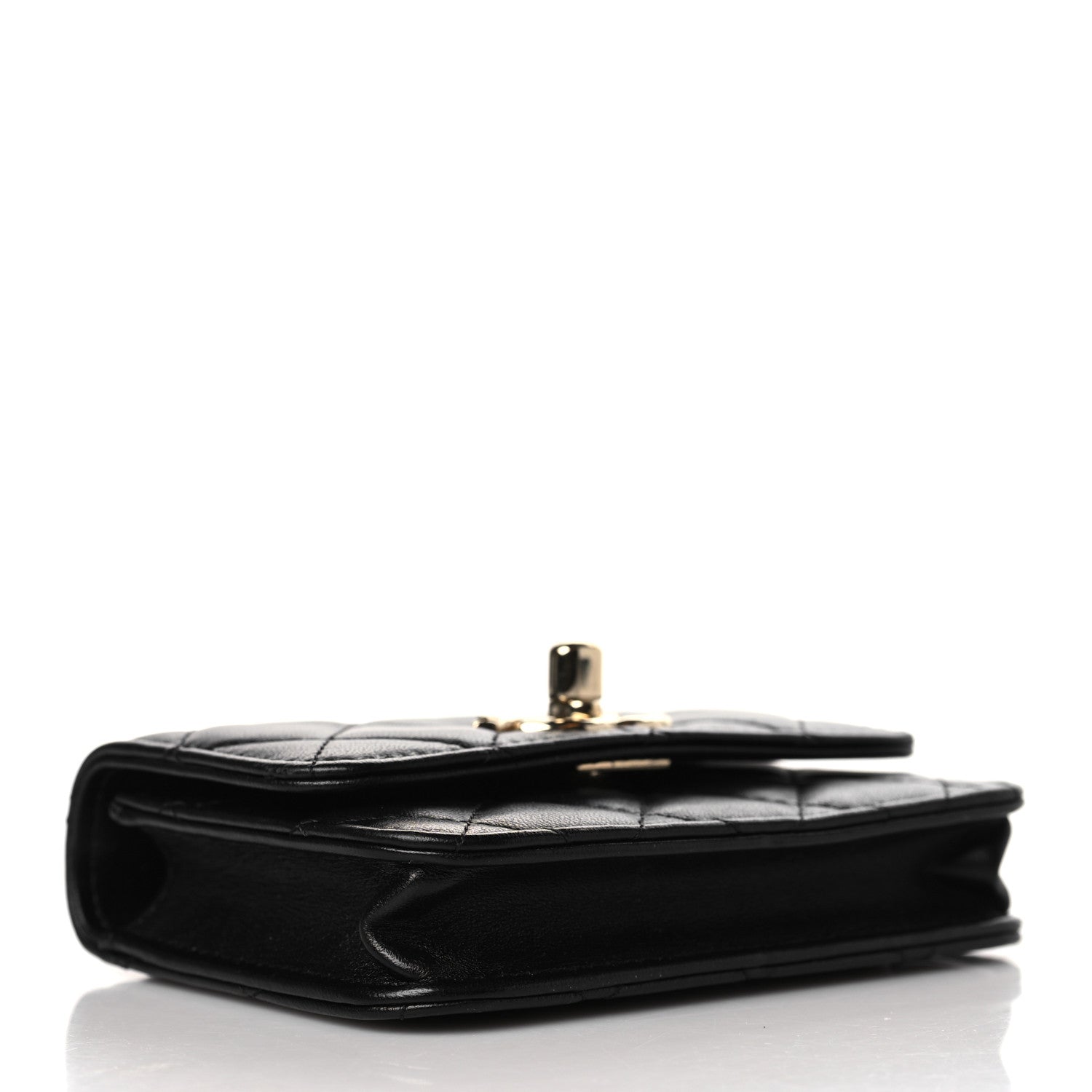 Chanel Lambskin Quilted Trendy CC Card Holder On Chain Black 4 of 11